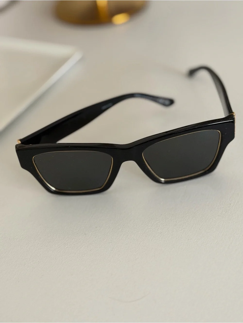 Tory Burch Black Sunglasses with Gold Logo Accent